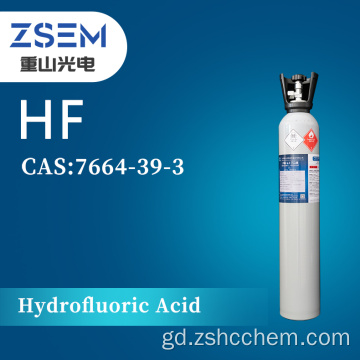 CAS High fluoride Hydrogen Fluoride: 7664-39-3 HF Purity: 99.999% 5N Fuasgladh organach Semiconductor